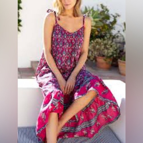 Abito Slip Dress Estivo Stampa Foglia Emerson Fry – Taglia S/XS – Nuovo Con Etichetta