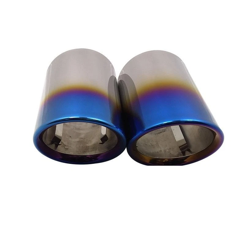 Punta de tubo de escape silenciador escape trasero coche Audi A6 SS 2005-2014 AZUL 2 piezas Foto 2 de 4