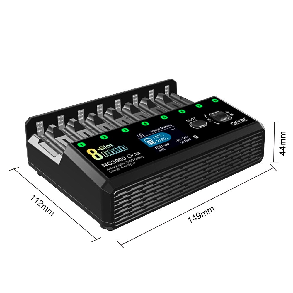 SKYRC NC3000 Octa NiMH NiCD Charger 8-Slot 100-5000mAh AA/AAA