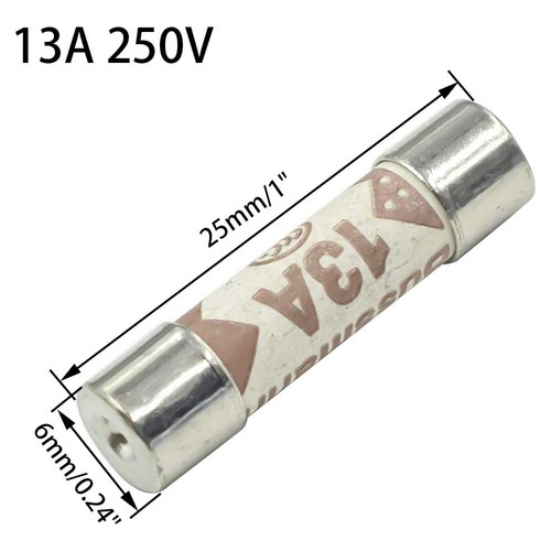 25PCS 13A Ceramic Household Domestic Mains Plug Top Fuses Electrical Cartridges - Picture 8 of 12