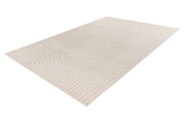 Teppich 160X230 Cm Kurzflor Wohnzimmerteppich Modern Schalfzimmer Ivory-image