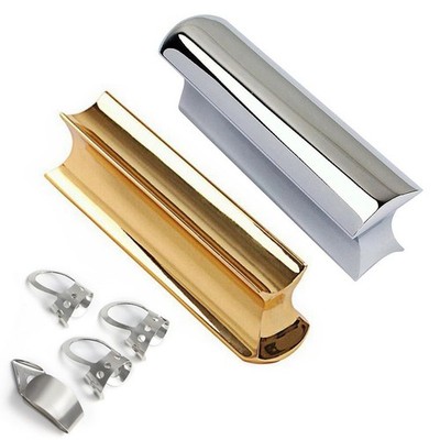 Gitarren-Slide-Tone-Bar, Edelstahl-E-Gitarren-Slide mit 4 Metall-Picks