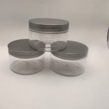 3-Piece Leak-Proof Round Travel Jars Perfect for Makeup & Beauty Essentials 2oz