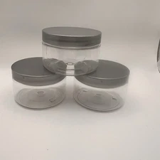 3-Piece Leak-Proof Round Travel Jars Perfect for Makeup & Beauty Essentials 2oz