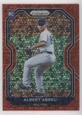 2021 Panini Prizm Tier II Red Donut Circle Prizm 69/99 Albert Abreu #193 4z8
