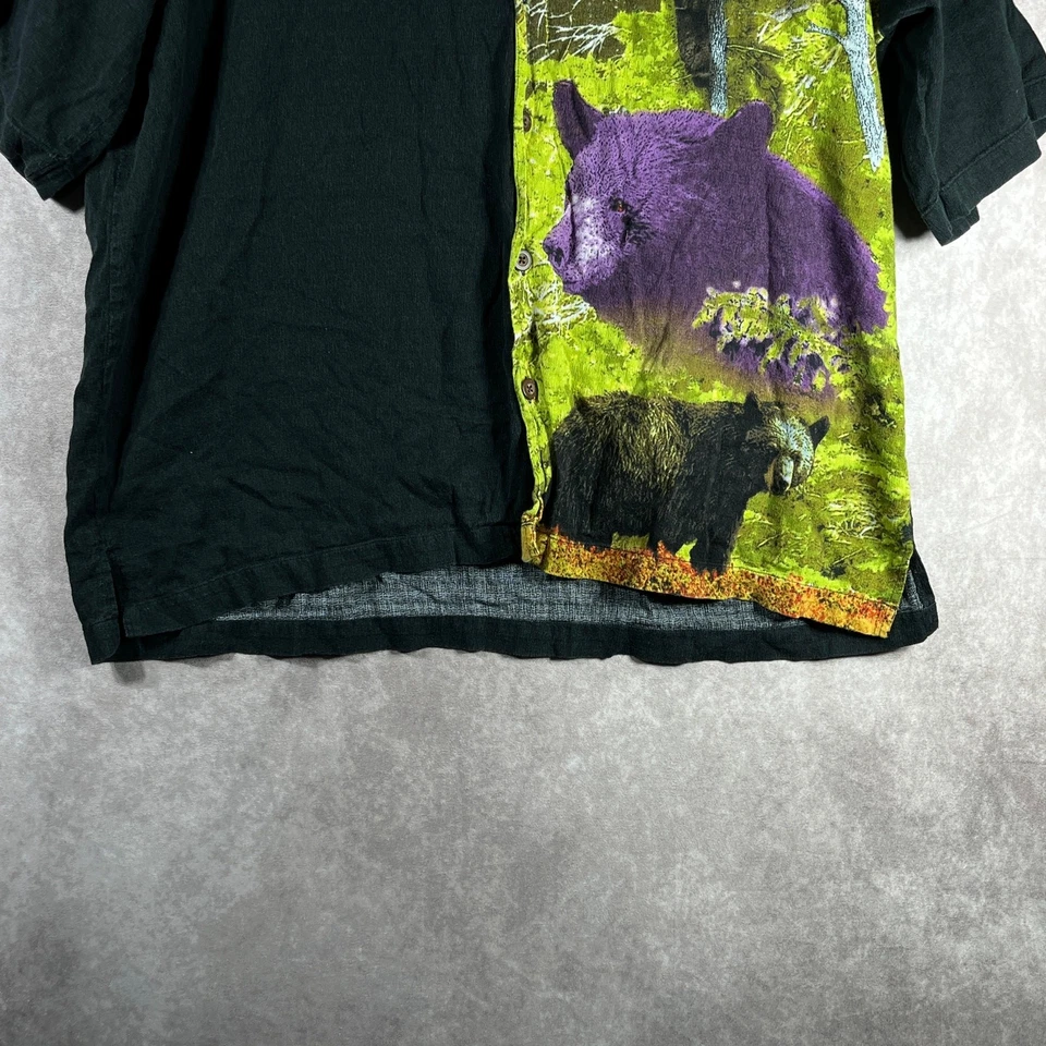 Camisa David Carey Original Para Hombres 2XL Osos Negros Animales Salvajes Estampado Abotonable Foto 3 de 4