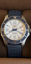 Breitling Superocean A17366 42mm Blue Stainless Dive Watch - Complete Set