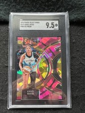 2024Panini Select WNBA Pink Cracked Ice Angel Reese Premier Level #147 SGC10🔥