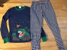 Mini Boden 12 152 cotton pajamas set dinosaur long johns