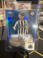 2025 Topps Chrome UCC Anthony Gordon True Blue Auto /150 Newcastle United