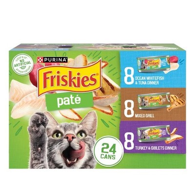 Wet Cat Food Fish, Tuna, Mixed Grill & Turkey - 5.5oz/24ct Variety Pack