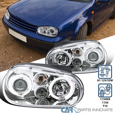 Fit VW 99-06 Golf Mk4 GTI R32 Cabrio Clear Halo Projector
