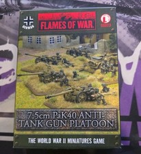 Flames of war German GBX23 7,5cm PaK40 Platoon, Resin Zinn Neu in OVP