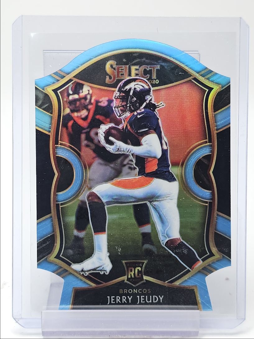 JERRY JEUDY 2020 SELECT CONCOURSE ROOKIE LIGHT BLUE DIE CUT RC Q3813