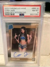 2022 Chronicles WWE Cora Jade Donruss Optic Rated Rookie Signatures PSA 8