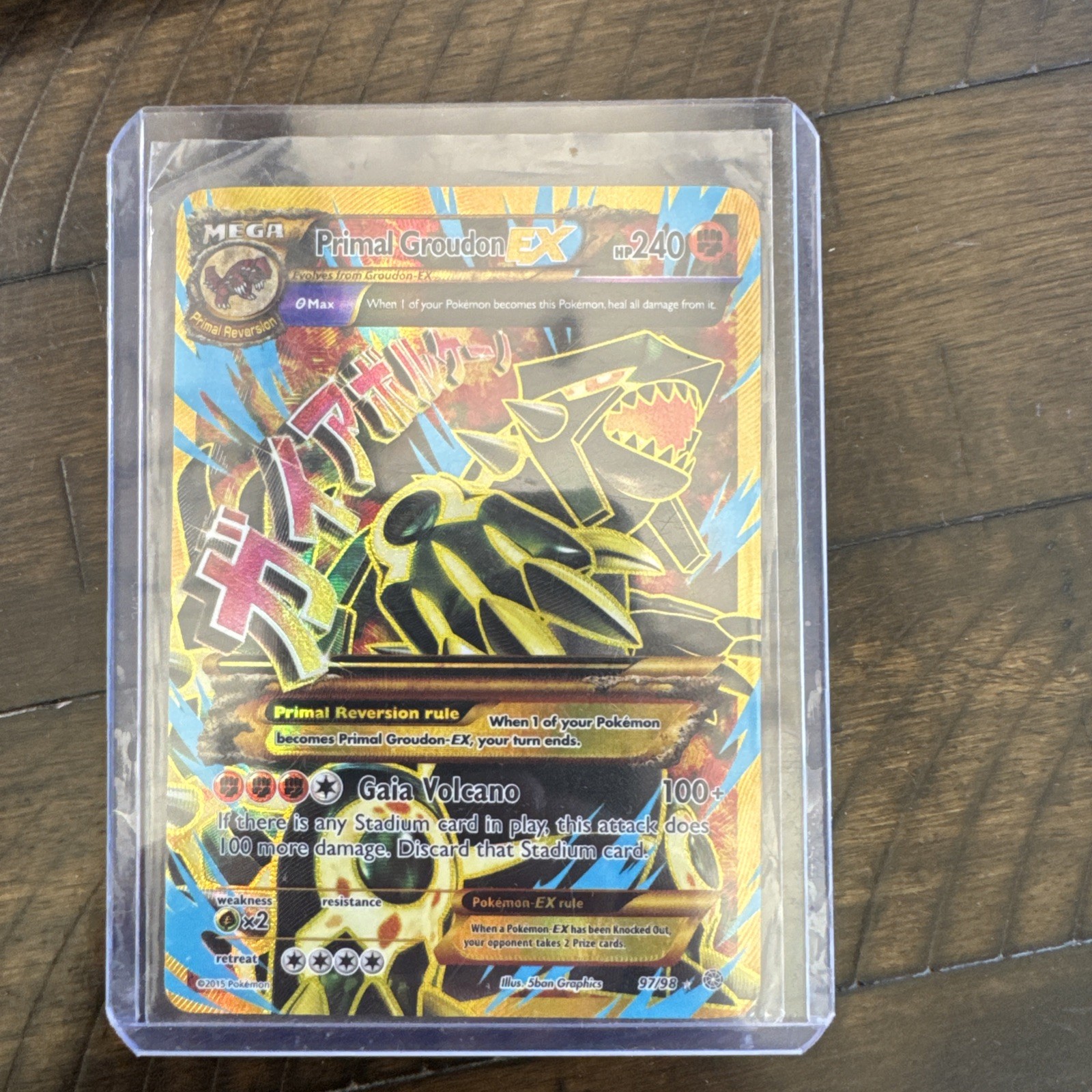 Primal Groudon EX (Shiny Full Art) Pokemon XY-Ancient Origins 97/98