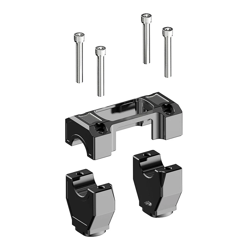 1.25" Bar 2.4" Black Risers Kit for Harley 2018-2024 Softail Breakout FXBR FXBRS - Imagem 3 de 4