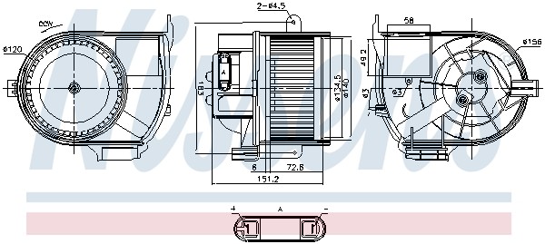 87487 Nissens Interior Blower for Renault