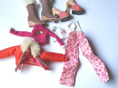 Bratz Mga Winter Adventure Campfire OUTFIT Giubbino Scarpe BAMBOLA Doll Shoes 