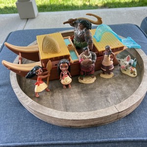 Disney Moana Voyaging Boat Playset with Figures