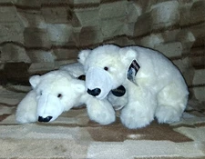 Vintage 90s Denver Zoo Klondike & Snow Large Plush Set Excellent Condition NWT