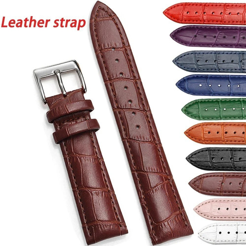 Genuine Leather Mens Watch Strap Band Brown Black 12mm 14mm 16mm 18mm 20mm 22mm