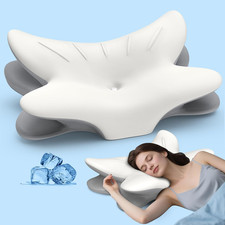 Cervical Neck Pillow for Pain Relief, Ergonomic Side Sleeper Pillow for Sleeping