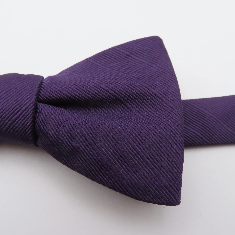 Pajarita J Ferrar Poliéster Púrpura Texturizada 2.25" Ancho Pre Atado Esmoquin Formal Foto 2 de 4