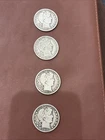Item #1533 Barber Halves Set— 1908-D, 1909-D, 1912-O, 1915-D