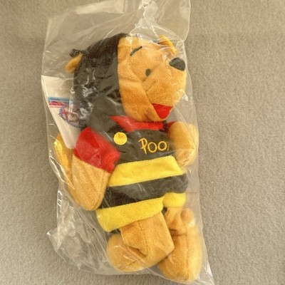 Winnie The Pooh Bumble Bee Pooh The Disney Store Bean Bag 8'' Plush Stuffed Toy
