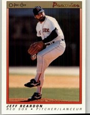 1991 O-Pee-Chee Premier Jeff Reardon #98 Boston Red Sox