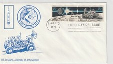 Space Cover: Apollo 15 - Moon Rover First Day of Issue with Stamp Pair