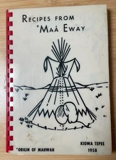 Antique 1958 Recipes from Maa Eway Spiral Bound Cookbook Origin of Mahwah