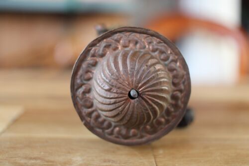 Antique Hand Held Copper & Carved Wood Tibetan Prayer Wheel - Picture 7 of 10