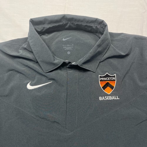 Princeton Tigers Baseball Nike Performance Polo Shirt Mens Large Gray Dri Fit - Picture 7 of 12