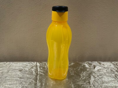 New Tupperware Eco Twist Flip Top Water Bottle 1L Yellow and Black (Bee Colors)