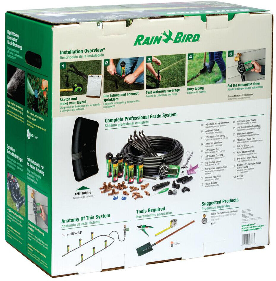 Rain Bird Automatic Rotary Sprinklers Irrigation Easy Install  In-Ground System Populaire VERKOOP, 2022
