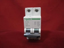 Schneider M9F22201 (MG24442) Circuit Breaker Multi 9-C60 UL1077-MCB-2P-1A-C