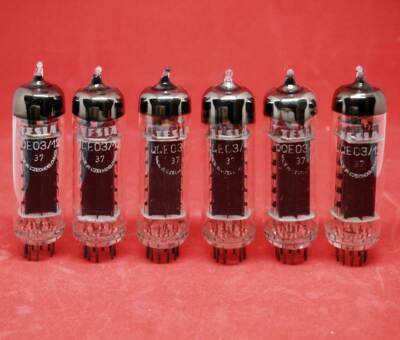 Lot of 6pcs vintage Tubes Tesla QQE03/12  = GU17 / 6360 / RS1029 / CV2798 = DDP