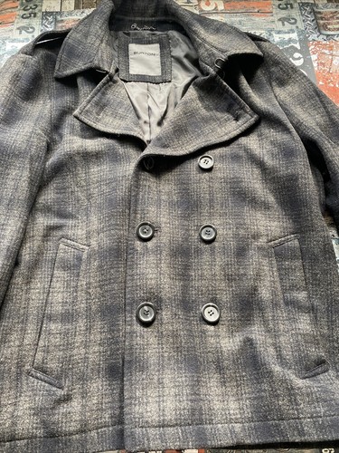 Burton Wool Coat London Jacket Size L 