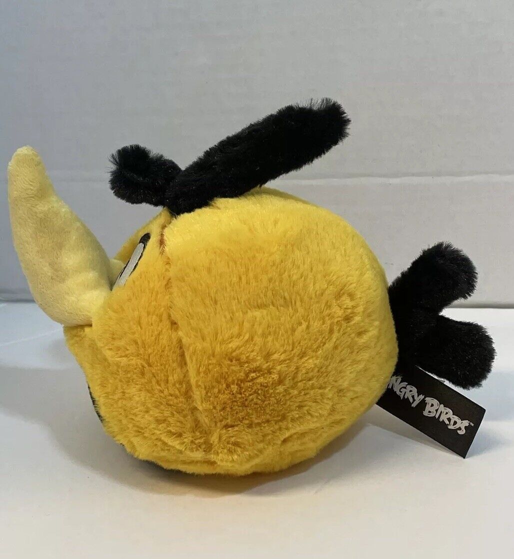 Angry Birds Bubbles Yellow Black Rovio 5” Plush Toy Long Beak Bird Rare No  Sound