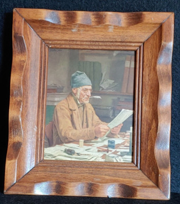 Albert Anker -  The Commune Secretary''- 1875 small print,
