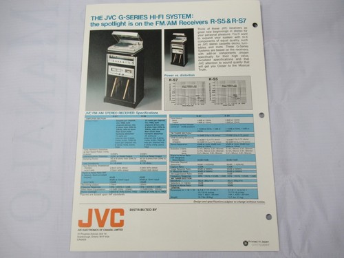 Receptor JVC R-S7 R-S5 Catálogo Original Folleto Impreso JAPÓN - Imagen 3 de 3