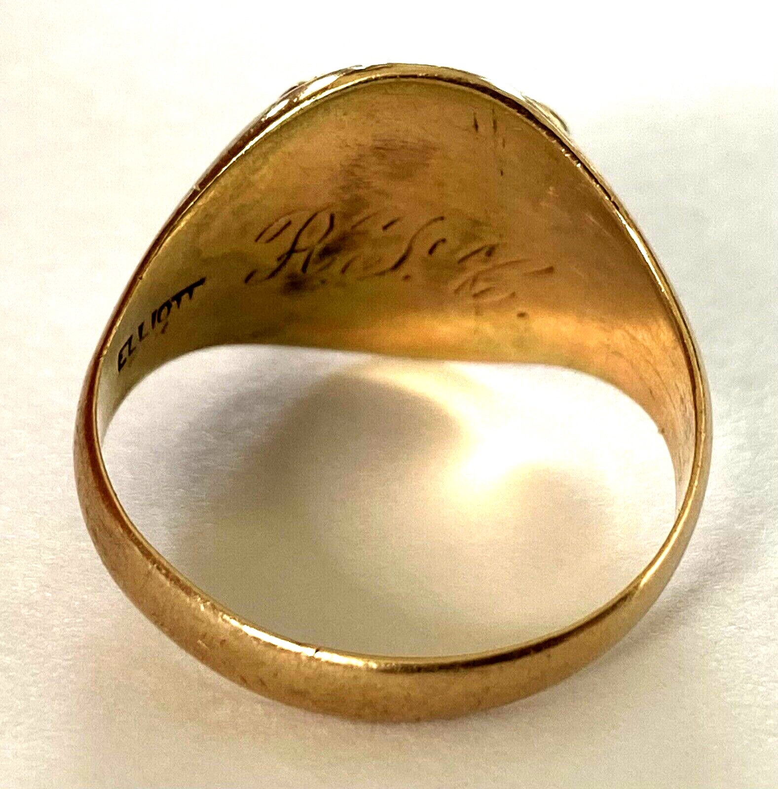 14K Solid Yellow Gold Initial Script Letter Monog… - image 5