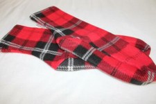 Women's Polar Fleece Socks Slippers Choose Size Red Plaid