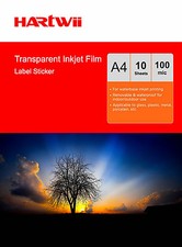 10 Sheets A4 Transparent Self Adhesive Printable Sticky Film Water Resistance