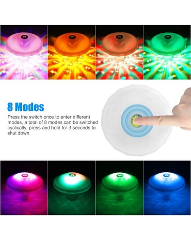 Underwater LED RGB Glow Lights Show Swimming Floating for Pool Pond Tub Spa Lamp