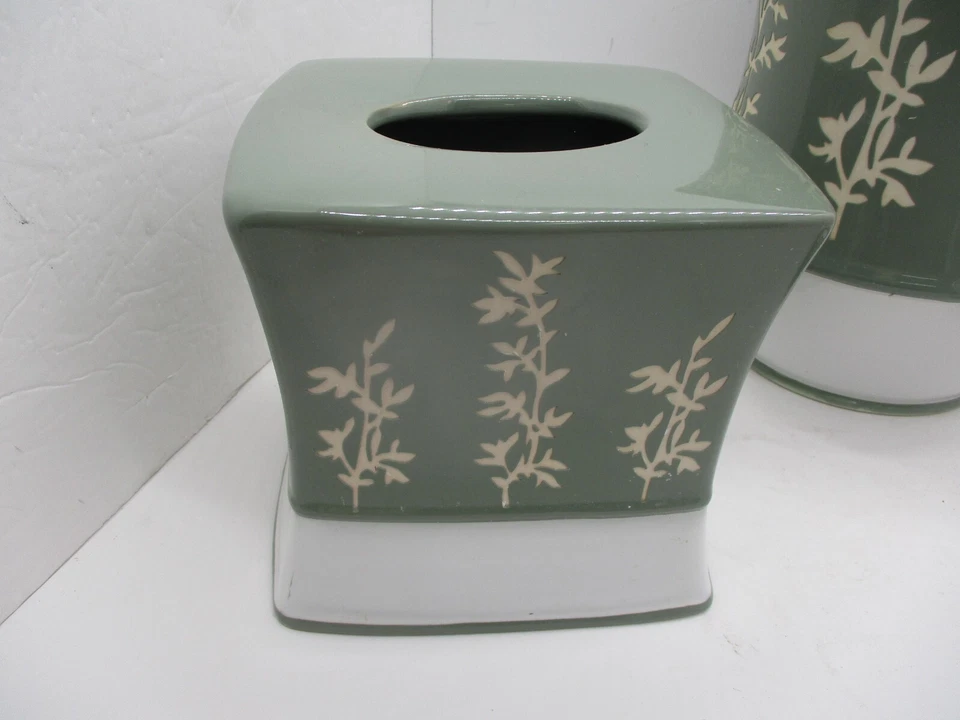 Juego de baño de porcelana verde WAMSUTTA "SILHOUETTE" Foto 4 de 4