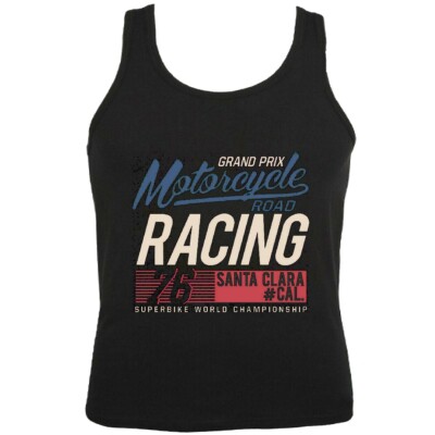 Tank Top MOTORCYCLE ROAD RACING GRAND PRIX SANCTA CLARA CALIFORNIA SUPERBIKE