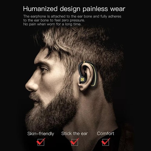 Trucker Wireless Headset Bluetooth 5.1 Earpiece Dual Mic Earbud Noise Cancelling - Picture 11 of 11